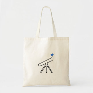 Telescope One Line Art with Blue Star Tote Bag