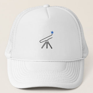 Telescope One Line Art with Blue Star Trucker Hat