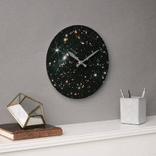 Telescopic Deep Space Galaxies Stars Large Clock