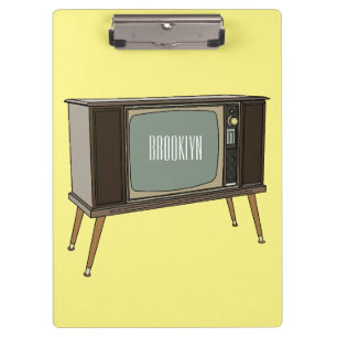 Television cartoon illustration clipboard