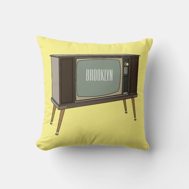 Television cartoon illustration cushion (Front)