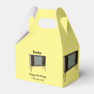 Television cartoon illustration favour box