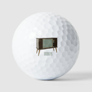 Television cartoon illustration golf balls