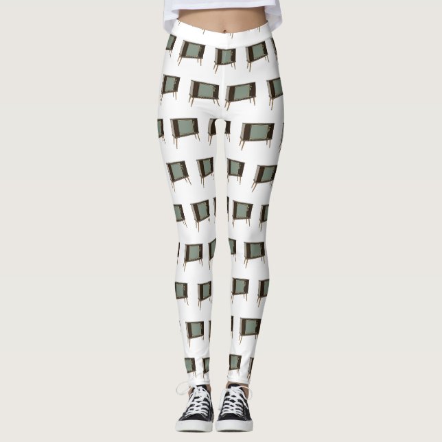 Television cartoon illustration leggings (Front)