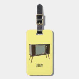 Television cartoon illustration luggage tag