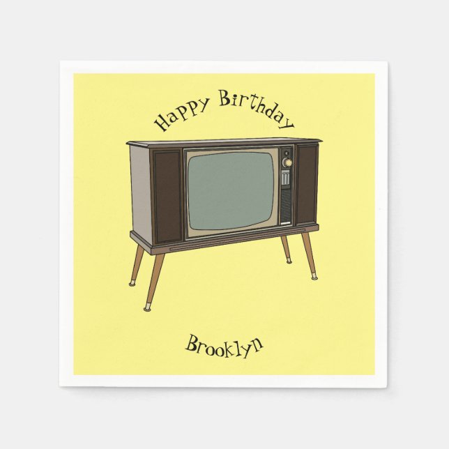Television cartoon illustration napkin (Front)