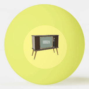 Television cartoon illustration ping pong ball