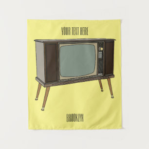 Television cartoon illustration tapestry