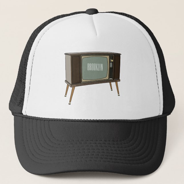 Television cartoon illustration trucker hat (Front)