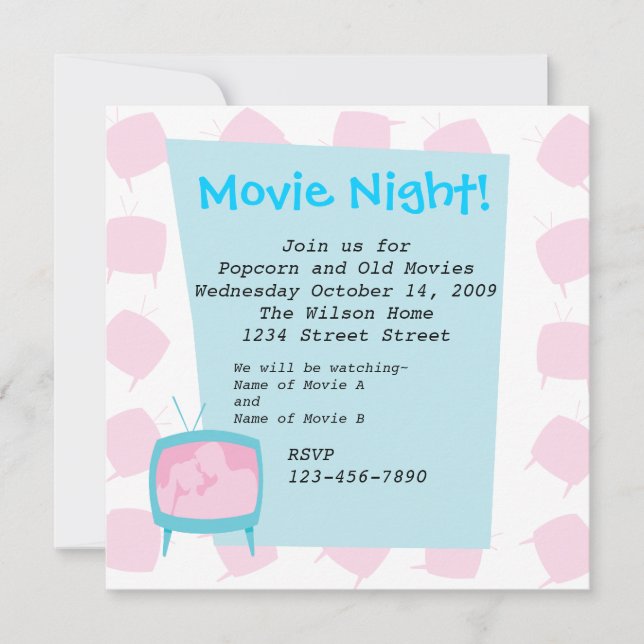 Television Moments Invitation (Front)