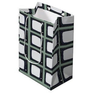 Television Old Classic Retro TV Pattern Medium Gift Bag