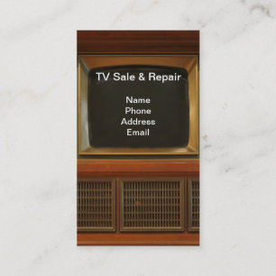 Television Sale and Repair Services Business Card