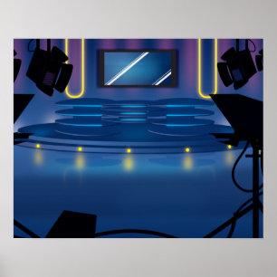 Television Studio Set Poster