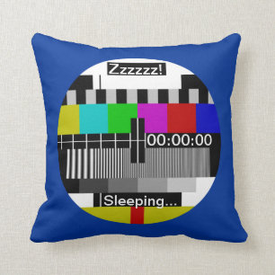 Television - Tv stand by test card Cushion