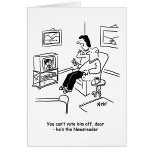 Television voting cartoon.