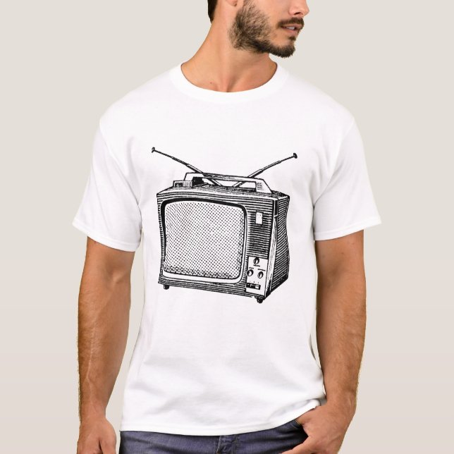 Televisor Vintage Illustration retirement Tee (Front)