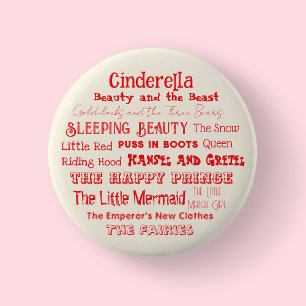 Tell a Fairy Tale Day Badge/ 6 Cm Round Badge