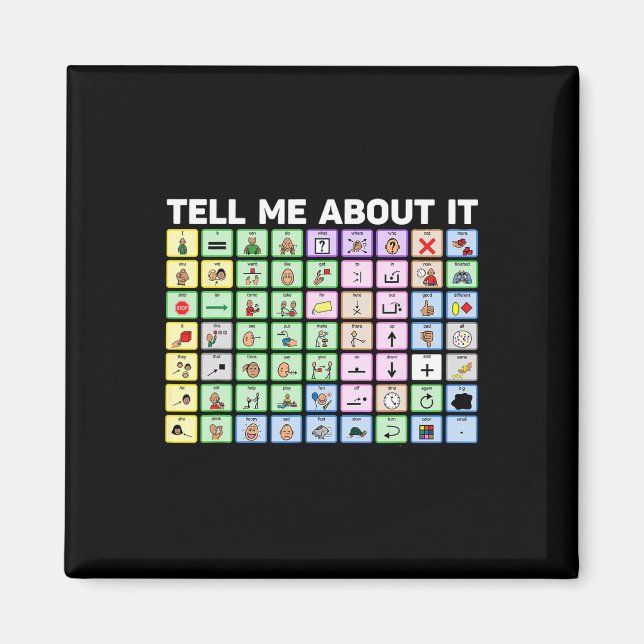 Tell Me About It Speech Language Pathology Aac Spe Magnet (Front)