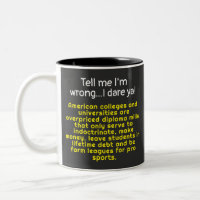 Tell me I'm wrong-American colleges & Universities