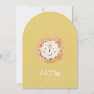 Tell of birth simple Little Lion Invitation