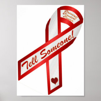 Tell Someone!  Prevent Cervical Cander Poster