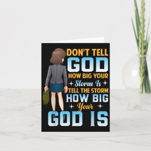 Tell The How Big Your God Is - Christian Motivatio Card