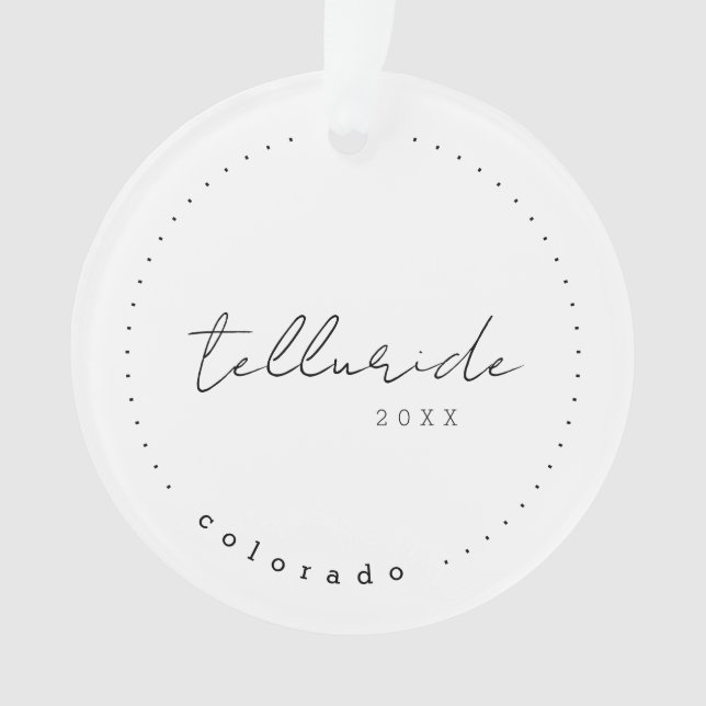 Telluride, Colorado CO Travel United States Simple Ornament (Front)
