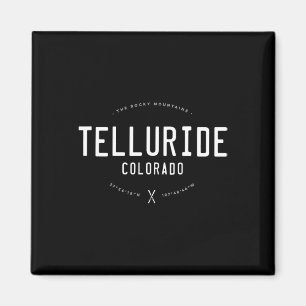 Telluride Colorado Graphic Distressed Vintage Ski Magnet