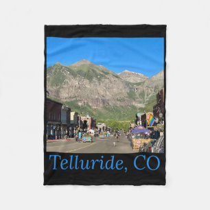 Telluride Colorado Main St Co Mountains Ski Town S Fleece Blanket