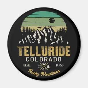 Telluride Colorado Mountains Retro Vintage Magnet