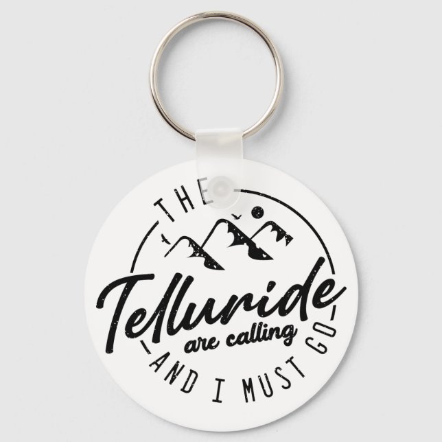Telluride Colorado Mountains - Ski Souvenir Key Ring (Front)