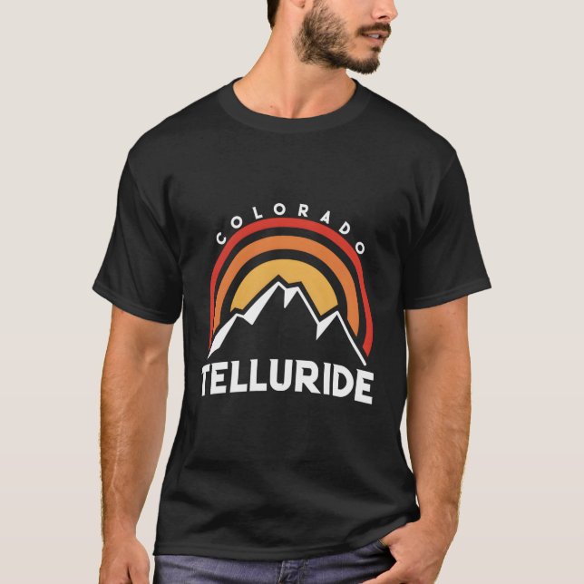 Telluride Colorado Retro Ski T-Shirt (Front)