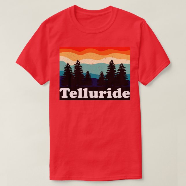 Telluride Colorado Retro T-Shirt (Design Front)