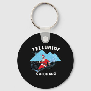 Telluride Colorado - Santa Claus Snowboard  Key Ring