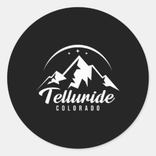 Telluride Colorado Ski Resort Skiing Snowboarding  Classic Round Sticker