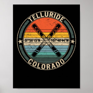 Telluride Colorado Ski Skiing Snowboarding Snow Mo Poster