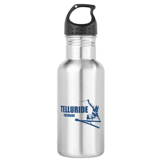 Telluride Colorado Skier 532 Ml Water Bottle (Front)