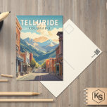 Telluride Colorado Travel Art Vintage<br><div class="desc">Telluride retro vector travel design in an emblem style. Telluride,  a former Victorian mining town in Colorado’s Rocky Mountains,  is set in a box canyon amid forested peaks at the base of a popular ski-and-golf resort.</div>
