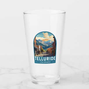 Telluride Colorado Travel Art Vintage Glass