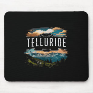 Telluride Mountains Colorado Hiking Outdoors Vinta Mouse Pad