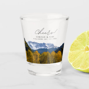 Telluride Photo Wedding Favour Cheers Shot Glass
