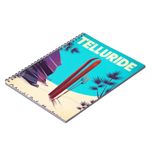 Telluride Ski Rocky Mountains Notebook (Left Side)