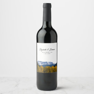 Telluride Wedding Favour Wine Label