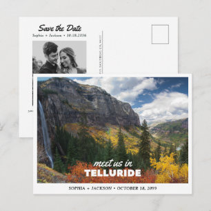 Telluride Wedding Save the Date Travel Retro Postcard