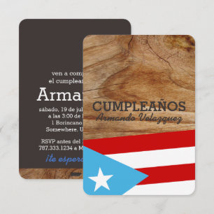 Tema: Bandera Azul Celeste: Puerto Rico Invitation