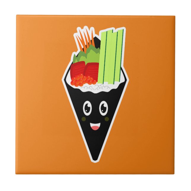 Temaki Sushi Hand Roll Tile (Front)