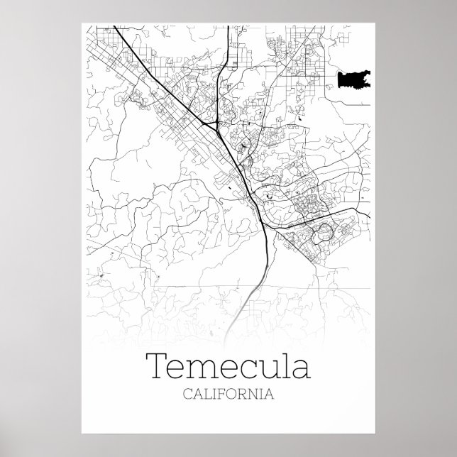 Temecula Map - California - City Map Poster (Front)