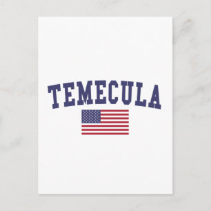 Temecula US Flag Postcard