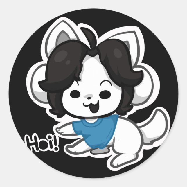 temmy classic round sticker (Front)