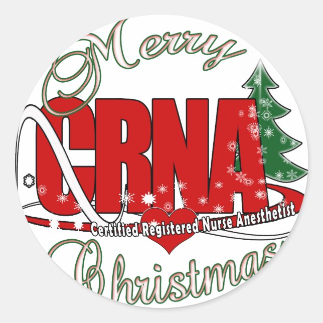 TEMP MERRY CHRISTMAS CLASSIC ROUND STICKER (Front)